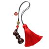 Llavero con colgante de calabaza de palo de rosa para coche, diseño creativo de zodíaco dorado y arena, para hombre y mujer, cadena colgante para bolso, decoración de cuerda