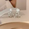 Brincos de Prata Quebrada em Camadas para Mulheres, Novos Brincos Atmosféricos de Alta Qualidade, Design de Nicho Único de Verão