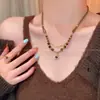 Novo Colar Borboleta Étnico Estilo Zen Chinês para Mulheres, Corrente de Clavícula Retro Versátil e de Alto Padrão, Acessório de Corrente para Suéteres de Outono e Inverno