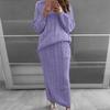 Moda Femenina Otoño/Invierno 2026 Nuevo Suéter de Punto Trenzado Estilo Europeo y Americano Amazon Conjunto de Vestido para Mujer