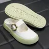 Nuevos Zapatos de Exterior de Moda para Mujer Baotou Medias Zapatillas, Sandalias Antideslizantes Casuales y Versátiles, Venta al por Mayor con Etiquetado Transfronterizo