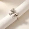 Nuevo Anillo para Servilleta de Lazo Dorado Simple Decoración de Mesa para Banquetes de Hotel Anillo para Servilleta de Metal Venta al por Mayor