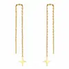 Colgante Popular Europeo y Americano de Acero Inoxidable con Forma de Estrella de Cuatro Puntas para Pulsera/Collar Simple Personalizable DIY Joyería Accesorios para Mujeres con un Toque de Alta Gama
