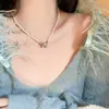 Collar de Lazo de Perlas Shijia para Mujer, Lujo Ligero, Nicho, Cadena de Clavícula de Gama Alta, Nueva Cadena de Perlas para Suéter 2025