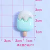 Pastel de Helado Lindo Brillante DIY Pegamento de Crema Casero Funda para Teléfono Móvil Pasador Hebilla de Zapato Imán para Refrigerador Accesorios de Resina