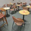 Silla con Respaldo de Madera Maciza para Café Restaurante Tienda de Té con Leche Área de Descanso Silla Estilo Kudi