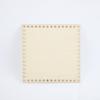 Cesta tejida DIY marco caja de almacenamiento placa inferior de madera ganchillo hecho a mano base de madera color tronco redondo viruta de madera placa perforada