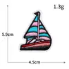 Serie de Barcos de Vela Bordado por Computadora Pegatinas de Tela Bordadas Comercio Exterior Transfronterizo Ropa Pegatinas Decorativas Parche para Agujeros DIY