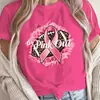 Camiseta Feminina Solta Plus Size, Primavera e Verão Gola Redonda Casual Manga Curta, Tecido Respirável Xadrez, Casual Macio Esportivo