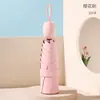 Guarda-chuva mini compacto com cabo de tulipa 50% de desconto conveniente proteção solar cola preta para dias ensolarados e chuvosos pequeno fresco alta aparência