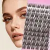 Pestañas Postizas Segmentadas Tono Marrón Suave Libro de Pestañas Paquete Mixto de Cinco Longitudes Pestañas Individuales en Racimo Maquillaje Ligero Pestañas Postizas Naturales