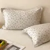 Fundas de Almohada Florales Pequeñas, un Par de Fundas de Almohada de Gasa de Algodón Puro 2026 Nuevas, Anti-Aceite para el Cabello, Funda Interior para Almohada 48X74