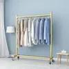 Secador de Roupas Móvel de Chão Cabideiro Interno Varanda Quarto Barra para Pendurar Roupas Luxo Leve para Casa Dobrável Tipo de Poste Único com Rodas
