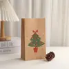 Sacos para Embalagem de Presente Sacos de Papel Kraft de Natal Bolsas Sacolas Sacos de Papel Cor Natural Sacos de Presente de Véspera de Natal Fabricante Atacado