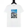 Camiseta de Manga Corta de Algodón Estilo Pareja Moda Callejera Americana Marca Graffiti Divertido Letras Clásicas Estampadas Versión Alta Transfronteriza