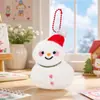 Chaveiro de Pelúcia de Natal Feminino Fofo Desenho Animado Papai Noel Boneco de Neve Casal Pingente de Bolsa Barraca de Rua Pequenos Presentes