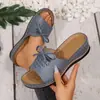 Comercio Exterior Europeo y Americano 2026 Verano Nuevas Chanclas de Plataforma para Mujer Transfronterizas Talla Grande de Una Tira Boca de Pez Cuña Chanclas Gruesas