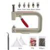 Máquina Manual de Clavar Perlas Juego de Clavado de Garra Hueca para Perlas Accesorios Portátiles de Presión Manual para Perforación de Perlas DIY