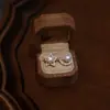 Brincos de Prata S925 com Pérola Shijia Estrela Lua Brincos Femininos Luxo Acessível High-End Brincos Assimétricos de Estrela e Lua