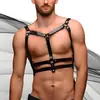 Popular cinturón de cuero para hombre YSF transfronterizo, correas de sujeción corporales para hombros, bondage, sujeción de cuero estilo SM oscuro