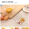 Batidora de Huevos Compacta de Mano con Mango Cerámico en Forma de Oso, Acero Inoxidable, para Hornear Pasteles y Galletas, Batidora de Huevos Doméstica