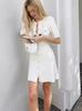 Otoño e Invierno AliExpress Vestido de Punto de Línea A Ajustado Adelgazante de Cuello Redondo a la Moda con Botones de Color Sólido y Bolsillo Falso