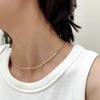 Design de nicho de moda Costura versátil Minimalista Meio diamante Meia corrente Colar personalizado em corrente de clavícula de verão na moda