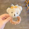 Nuevo Lindo Anillo para el Cabello de Peluche de Oso para Mujer Suave Lindo Color Cuerda para el Cabello Cola de Caballo Moño Caucho Tendón Estilo Coreano Celebridad de Internet Accesorios para el Cabello