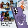 Funda de Tela Tecnológica para Teléfono Samsung S26Fe Xiaomi/Redmi/Oppo con Soporte Magnético Giratorio Cubierta Protectora