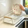 Escurridor de platos de cocina, organizador de tazones y platos, estante de almacenamiento para palillos y tazas, escurridor, cesta de almacenamiento, soporte de exhibición para el hogar