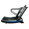 Cinta de correr curva para gimnasio comercial, cinta de correr aeróbica mecánica autoimpulsada sin motor para interiores