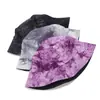 Sombrero de Pescador con Nuevo Patrón de Pintura a Tinta Estilo Ins Europeo y Americano para Hombres y Mujeres, Moda Callejera, Sombrero de Cubeta Tie-Dye de Doble Cara, Sombrero para el Sol