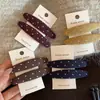 Estilo Coreano Outono/Inverno Versátil Malha Bolinhas Presilha Longa Oval para Cabelo Franja bb Clip Toque de Luxo Presilha para Fios Soltos Grampo