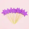 Decoración para hornear pasteles con polvo de oro de color frío Flor de estrella Multi-Amor Tarjeta de papel Enchufe