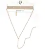 Exagerado collar de diseñador vintage de Europa y América, popular gargantilla de aleación multicapa con pedrería completa, soldada con pedrería, al estilo old money