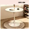 Mesa de Negociação de Vento Usada Mesa de Café Mesa de Loja de Chá de Leite Mesa Tulipa Mesa de Café Redonda Mesa Redonda Pequena Beleza Estilo Europeu