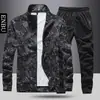 Conjunto Esportivo Casual Novo de Cardigan Primavera e Outono Enbu para Homem: Jaqueta Moletom com Gola Alta e Calça de Manga Longa Conjunto de Duas Peças