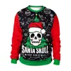 Novos Produtos Europeus e Americanos de Natal e Halloween Transfronteiriços para Homens e Mulheres, Moletons com Gola Redonda, Roupas de Casal com Impressão Digital 3D, Fabricantes em Lote