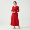 En Stock Suministro Directo desde Fábrica Origen Vestido Talla Grande Seda de Leche Jalaibya Vestido Largo Holgado Comercio Exterior Ropa de Mujer Transfronterizo