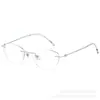 Gafas Sin Montura Mujer Miopía Se Pueden Montar con Graduación Súper Ligeras Bloqueo de Luz Azul Ovaladas Armazón Pequeño Alto Sentido de Inteligencia Armazón de Gafas para Rostro Desnudo
