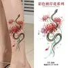Pegatinas de Tatuajes Temporales de Flores Soñadoras, Diseño Impermeable de Larga Duración para Niñas, Mariposa Acuarela Asiática, Dragón, Diseños de Serpiente para Brazos y Piernas de Niñas