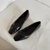 Sapatos femininos Chuyuji estilo retrô francês, bico quadrado, laço, aumento de 4cm, rasos, para primavera/verão, sapatos pequenos de couro, tamanho grande