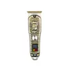 Máquina de Cortar Cabelo Kemei Masculina Km-077 Feita Sob Medida de Fábrica Display Digital Aparador de Pelos de Metal