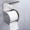 Caixa de Lenços de Aço Inoxidável 304 com Suporte para Celular, Porta Rolos de Papel Pequeno, Porta Papel Higiênico, Suporte para Celular de Gabinete de Banheiro