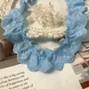 Almofada de Sofá com Renda Plissada de Algodão Bordada Oca de 4,5cm de Largura Bolsa Roupas de Bebê Punhos Tecido para Decoração de Casa