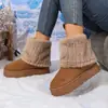 Otoño 2026 Nuevo Talla Grande Botas Peludas de Moda para Mujer Estilo Casual Cómodo Europeo y Americano Talla Única