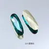 Strass Baguete com Base Prateada 7*21mm, Acessório Decorativo de Strass de Vidro K9 de Alta Qualidade, Cristal Dongzhou, Formato Oval Longo