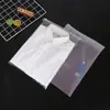 Bolsa com zíper PE transparente EVA fosco auto selante plástica em estoque para armazenamento de meias, roupas íntimas e embalagem de roupas