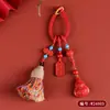 Chaveiro de cabaça vermelha de cinábrio de alta concentração, mineral natural cru, atacado, pingente para chaveiro de carro, acessório de bolsa popular da tendência nacional