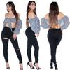 Jeans Ajustados Skinny de Cintura Alta con Efecto Levanta Glúteos, Estilo Europeo y Americano, Desgastados y Elásticos, Nuevo Estilo para Mujer, Amazon Transfronterizo 2026
